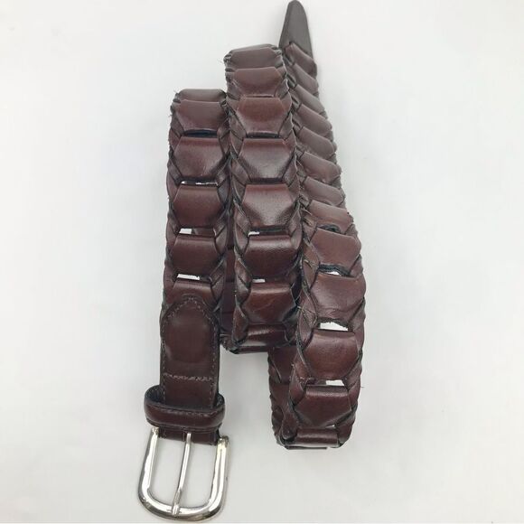 Argentinian Full Grain Cowhide Leather Loop Chain Belt - Picture 4 of 13